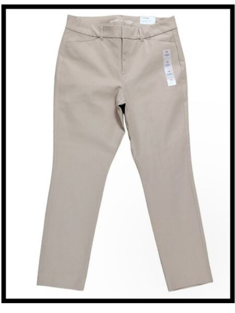 NWT Old Navy High Rise Pixie Skinny Ankle Pants Khaki Tan 12 NEW